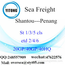 الشحن البحري ميناء شانتو الشحن إلى بينانج
